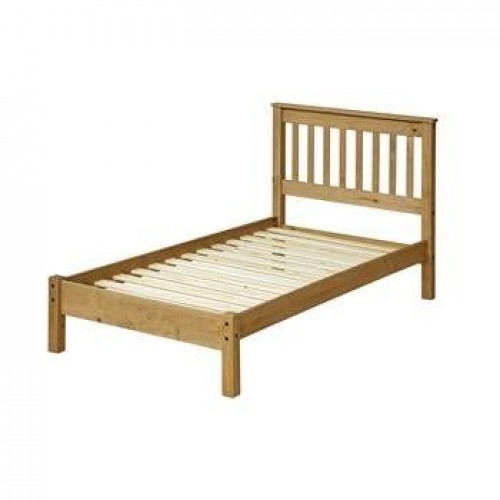 3'0" slatted lowend bedstead corona premium waxed pine