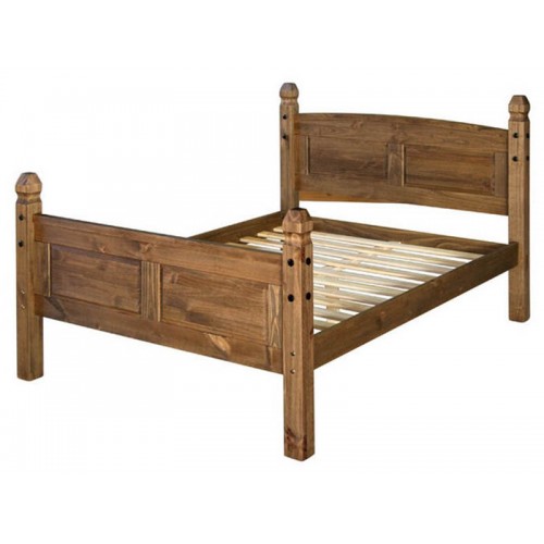 4'6" high end bedstead corona premium waxed pine