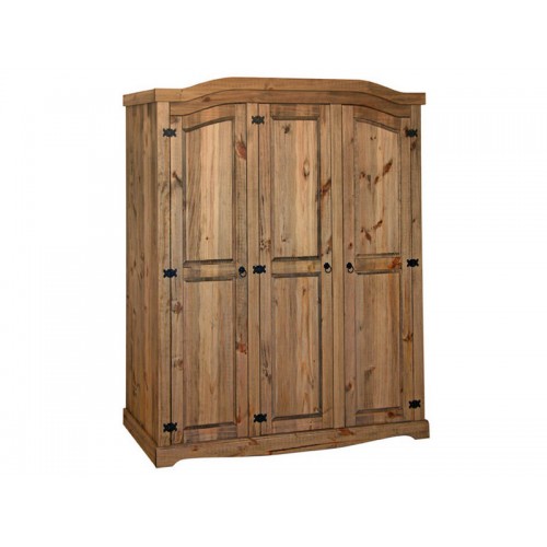 3 door wardrobe corona premium waxed pine