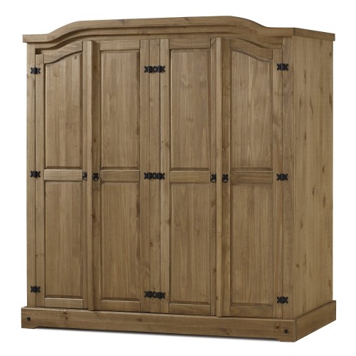 4 door wardrobe corona premium waxed pine