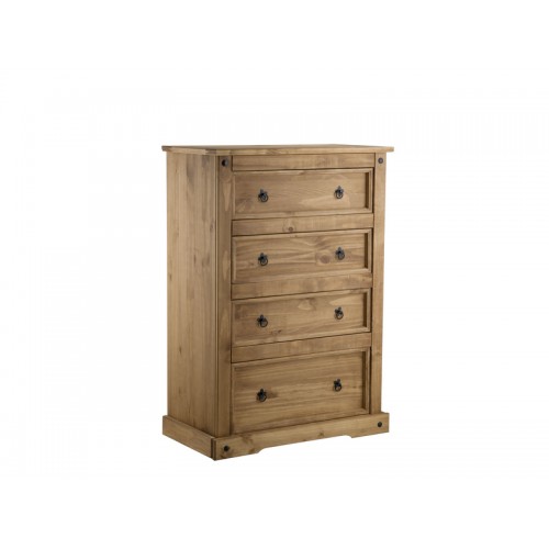 4 drawer chest corona premium waxed pine