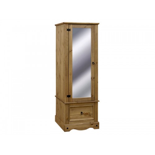 armoire with mirrored door corona premium waxed pine