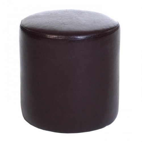 round stool in brown faux leather corona premium waxed pine