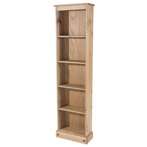 tall bookcase corona premium waxed pine