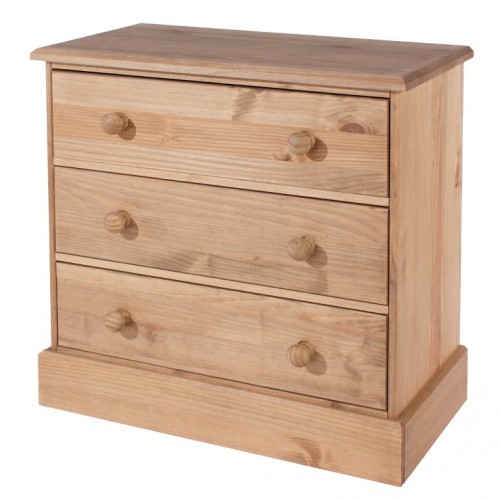 3 drawer chest cotswold waxed pine