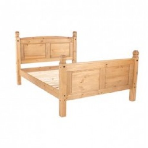 4'6" high end bedstead cotswold waxed pine