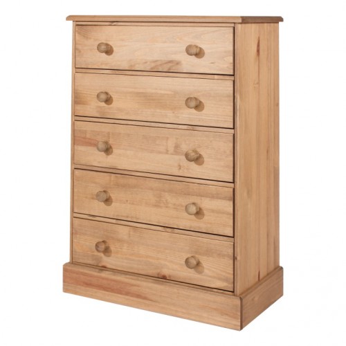 5 drawer chest cotswold waxed pine