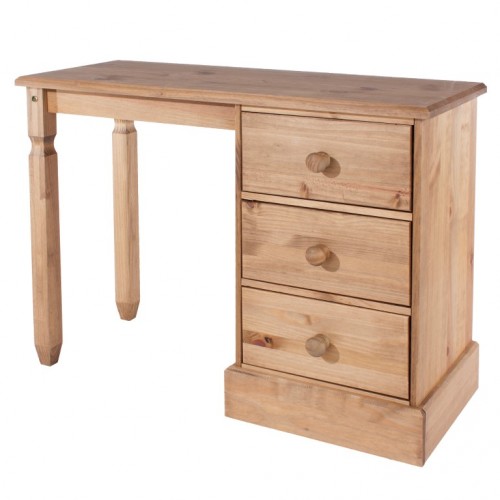 single pedestal dressing table cotswold waxed pine