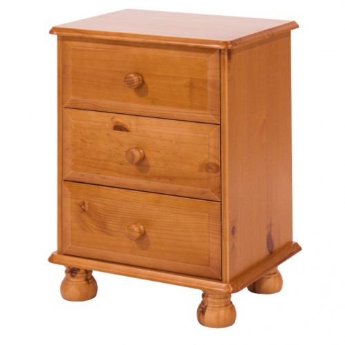 3 drawer bedside cabinet antique pine