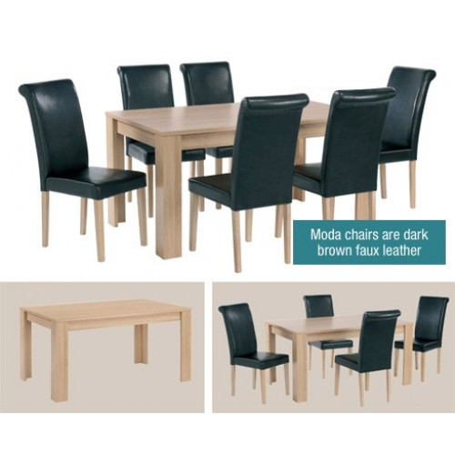 MODA DINING SET  (6 CHAIRS)