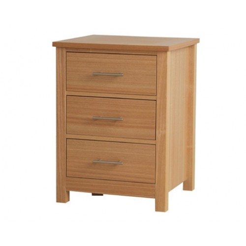 OAKRIDGE 3 DRAWER BEDSIDE