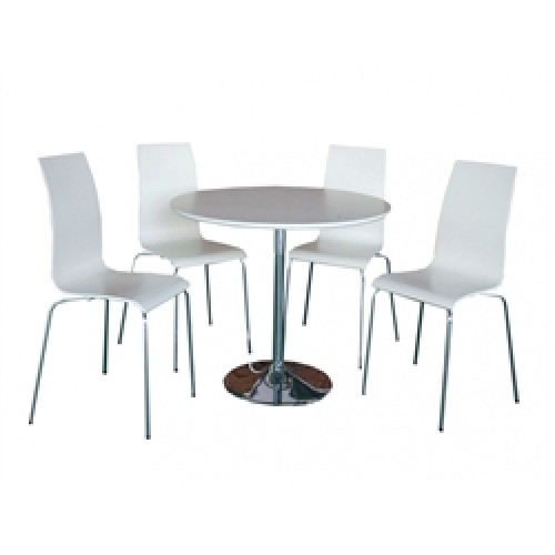 SOHO DINING SET WHITE (4 SEATER)